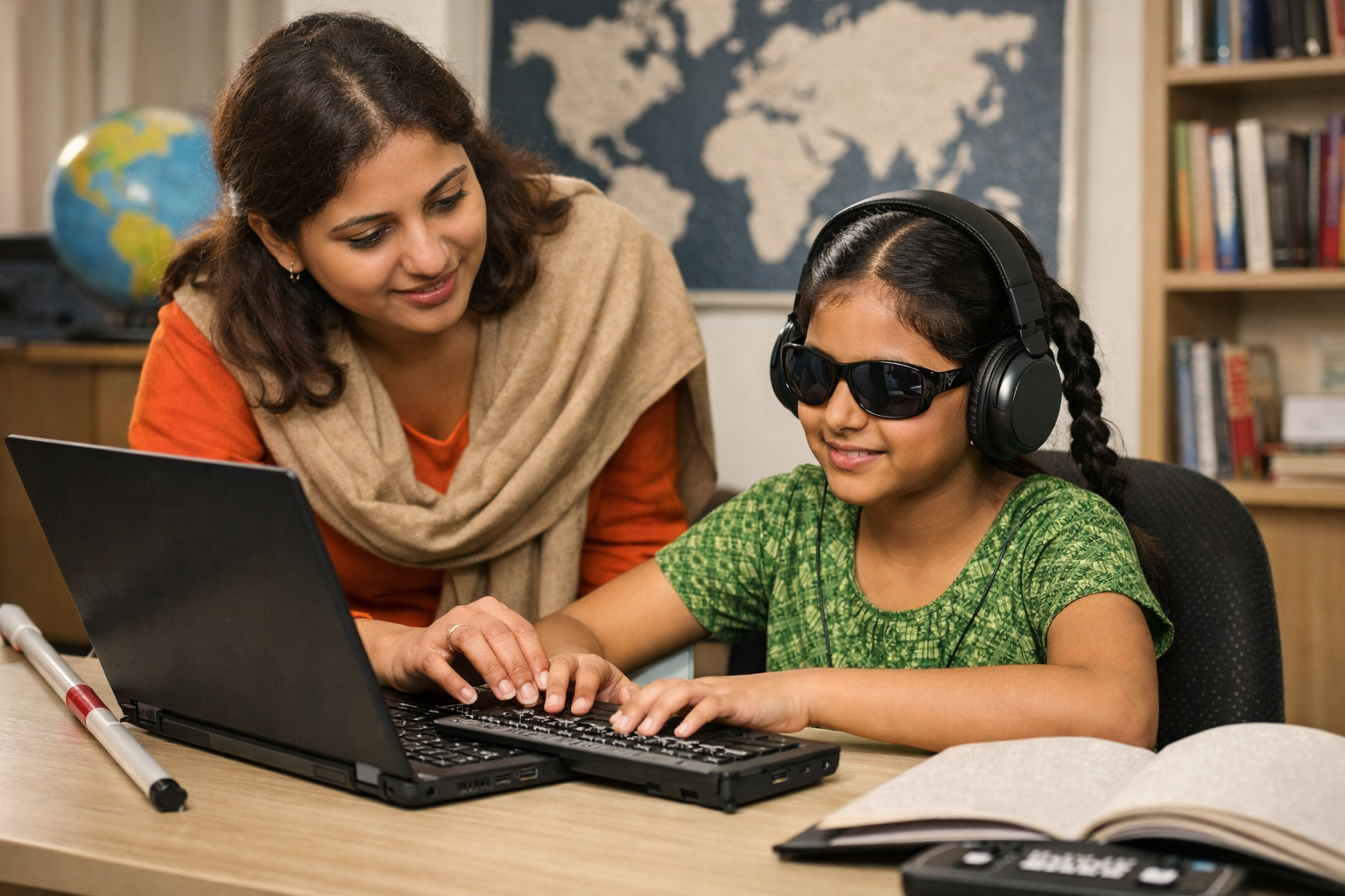 Accessible learning for blind girls